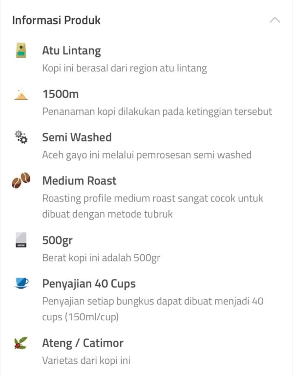 Arabica Atu Lintang 500gr - Image 3