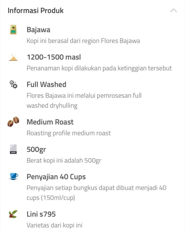 Arabica Flores Bajawa 500gr - Image 3