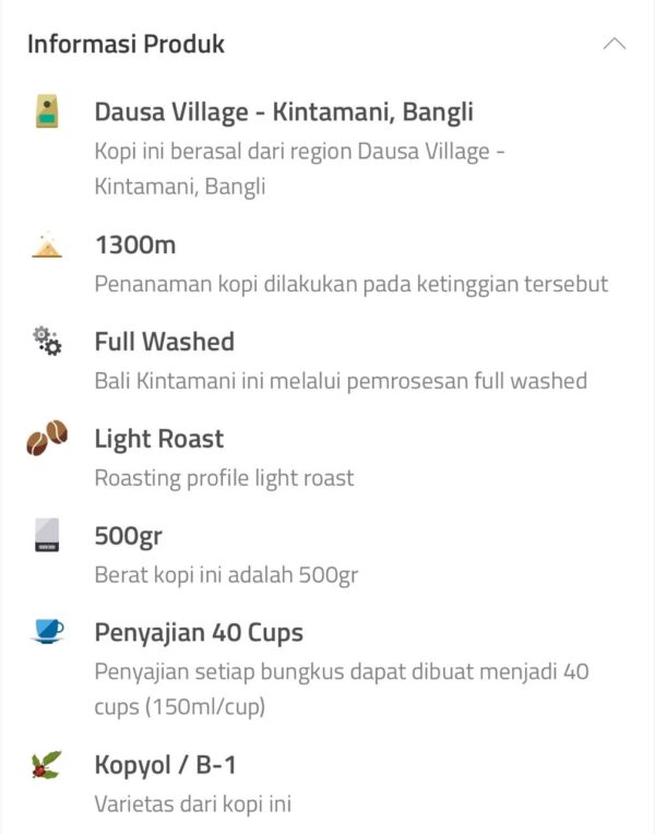 Kintamani 200g Arabica coffee - Image 3