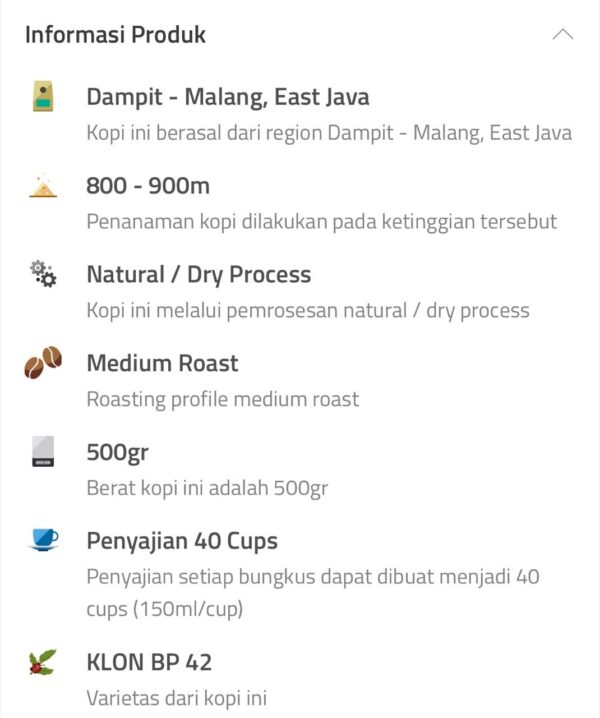 Robusta Dampit 500gr - Image 3